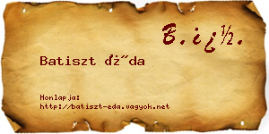 Batiszt Éda névjegykártya